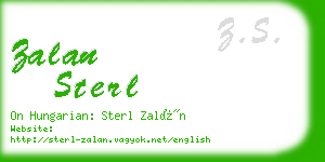 zalan sterl business card